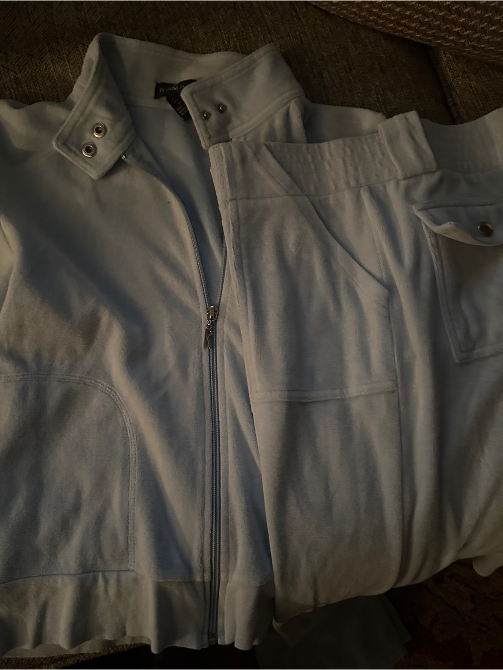 Y2K vintage RAMPAGE velour zip jacket pants set -medium